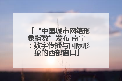 “中国城市网络形象指数”发布 南宁：数字传播与国际形象的西部窗口