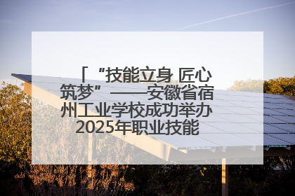 “技能立身 匠心筑梦”——安徽省宿州工业学校成功举办2025年职业技能活动周各项活动