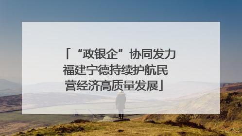 “政银企”协同发力 福建宁德持续护航民营经济高质量发展
