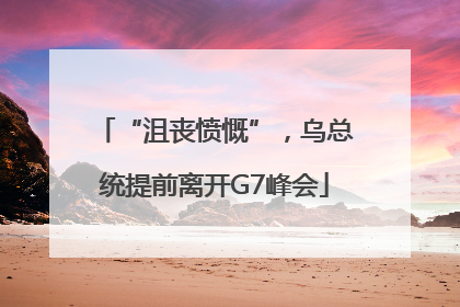 “沮丧愤慨”，乌总统提前离开G7峰会