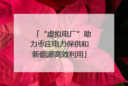“虚拟电厂”助力枣庄电力保供和新能源高效利用