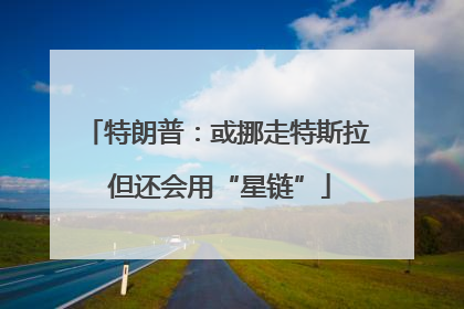 特朗普：或挪走特斯拉 但还会用“星链”