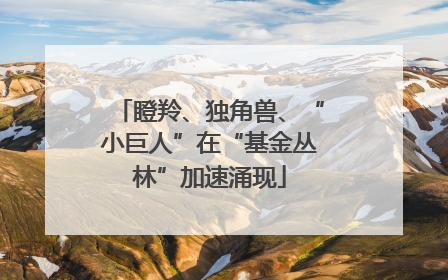 瞪羚、独角兽、“小巨人”在“基金丛林”加速涌现