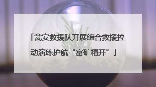 瓮安救援队开展综合救援拉动演练护航“富矿精开”