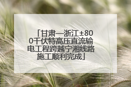 甘肃—浙江±800千伏特高压直流输电工程跨越宁湘线路施工顺利完成