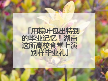 用粽叶包出特别的毕业记忆！湖南这所高校食堂上演别样毕业礼