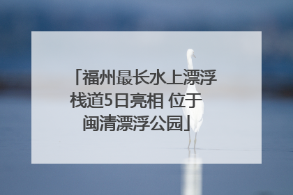 福州最长水上漂浮栈道5日亮相 位于闽清漂浮公园