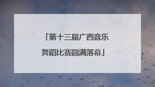 第十三届广西音乐舞蹈比赛圆满落幕