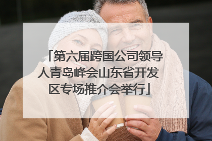 第六届跨国公司领导人青岛峰会山东省开发区专场推介会举行