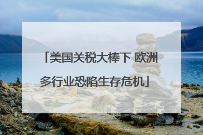 美国关税大棒下 欧洲多行业恐陷生存危机