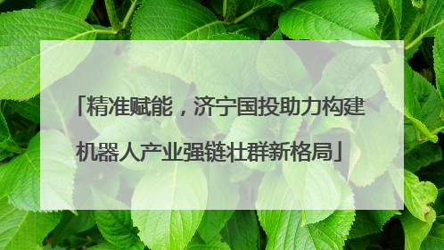 精准赋能，济宁国投助力构建机器人产业强链壮群新格局