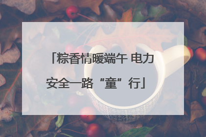 粽香情暖端午 电力安全一路“童”行