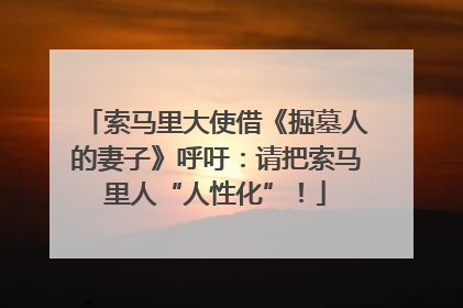 索马里大使借《掘墓人的妻子》呼吁：请把索马里人“人性化”！