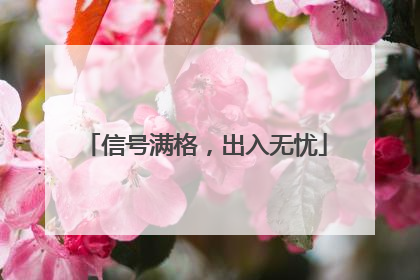 信号满格，出入无忧