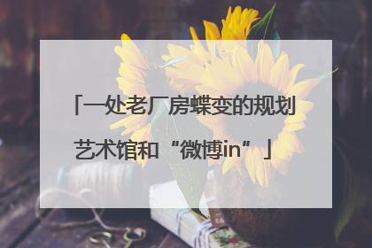 一处老厂房蝶变的规划艺术馆和“微博in”