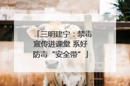 三明建宁：禁毒宣传进课堂 系好防毒“安全带”