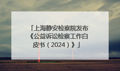 上海静安检察院发布《公益诉讼检察工作白皮书（2024）》