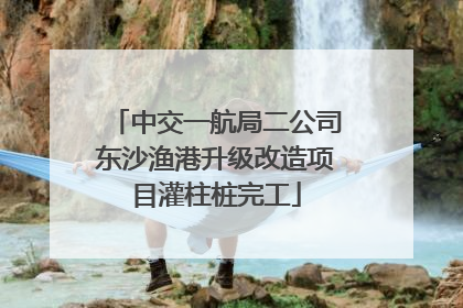 中交一航局二公司东沙渔港升级改造项目灌柱桩完工