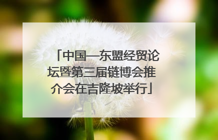 中国—东盟经贸论坛暨第三届链博会推介会在吉隆坡举行
