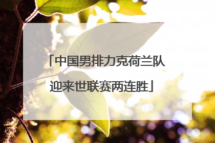 中国男排力克荷兰队 迎来世联赛两连胜