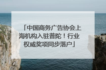 中国商务广告协会上海机构入驻普陀！行业权威奖项同步落户