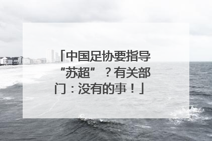中国足协要指导“苏超”？有关部门：没有的事！