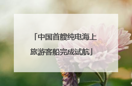 中国首艘纯电海上旅游客船完成试航