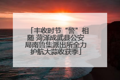 丰收时节“警”相随 菏泽成武县公安局南鲁集派出所全力护航大蒜收获季