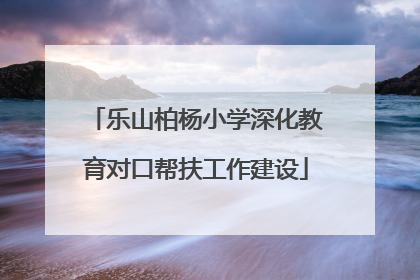 乐山柏杨小学深化教育对口帮扶工作建设