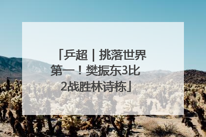 乒超｜挑落世界第一！樊振东3比2战胜林诗栋