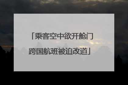 乘客空中欲开舱门 跨国航班被迫改道