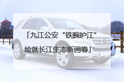 九江公安“铁腕护江”绘就长江生态新画卷