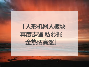 人形机器人板块再度走强 私募掘金热情高涨