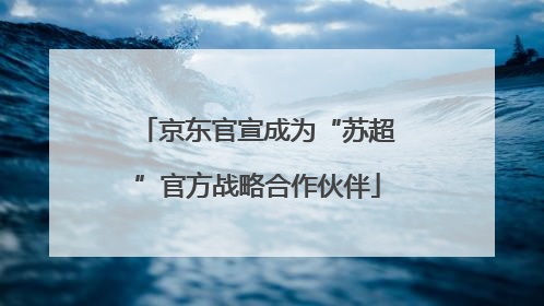 京东官宣成为“苏超”官方战略合作伙伴