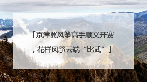 京津冀风筝高手顺义开赛，花样风筝云端“比武”