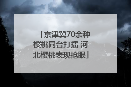 京津冀70余种樱桃同台打擂 河北樱桃表现抢眼