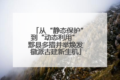 从“静态保护”到“动态利用” 黟县多措并举焕发徽派古建新生机