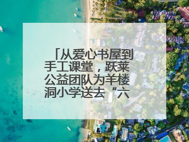 从爱心书屋到手工课堂，跃莱公益团队为羊楼洞小学送去“六一”特别礼物