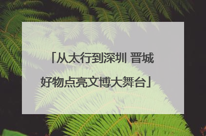 从太行到深圳 晋城好物点亮文博大舞台