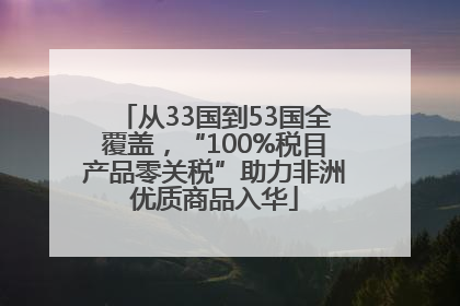 从33国到53国全覆盖，“100%税目产品零关税”助力非洲优质商品入华