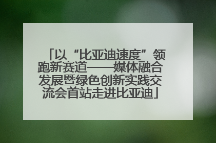 以“比亚迪速度”领跑新赛道——媒体融合发展暨绿色创新实践交流会首站走进比亚迪
