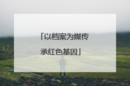 以档案为媒传承红色基因