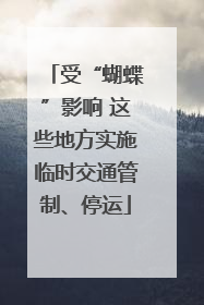 受“蝴蝶”影响 这些地方实施临时交通管制、停运