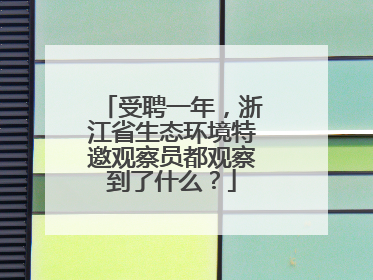 受聘一年，浙江省生态环境特邀观察员都观察到了什么？