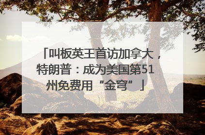 叫板英王首访加拿大，特朗普：成为美国第51州免费用“金穹”