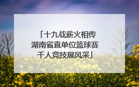 十九载薪火相传 湖南省直单位篮球赛千人竞技展风采