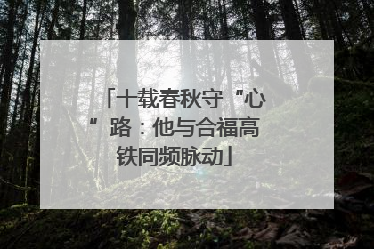 十载春秋守“心”路：他与合福高铁同频脉动