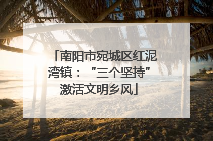南阳市宛城区红泥湾镇：“三个坚持”激活文明乡风