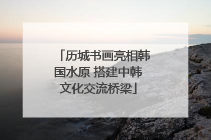 历城书画亮相韩国水原 搭建中韩文化交流桥梁
