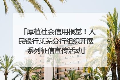 厚植社会信用根基！人民银行莱芜分行组织开展系列征信宣传活动